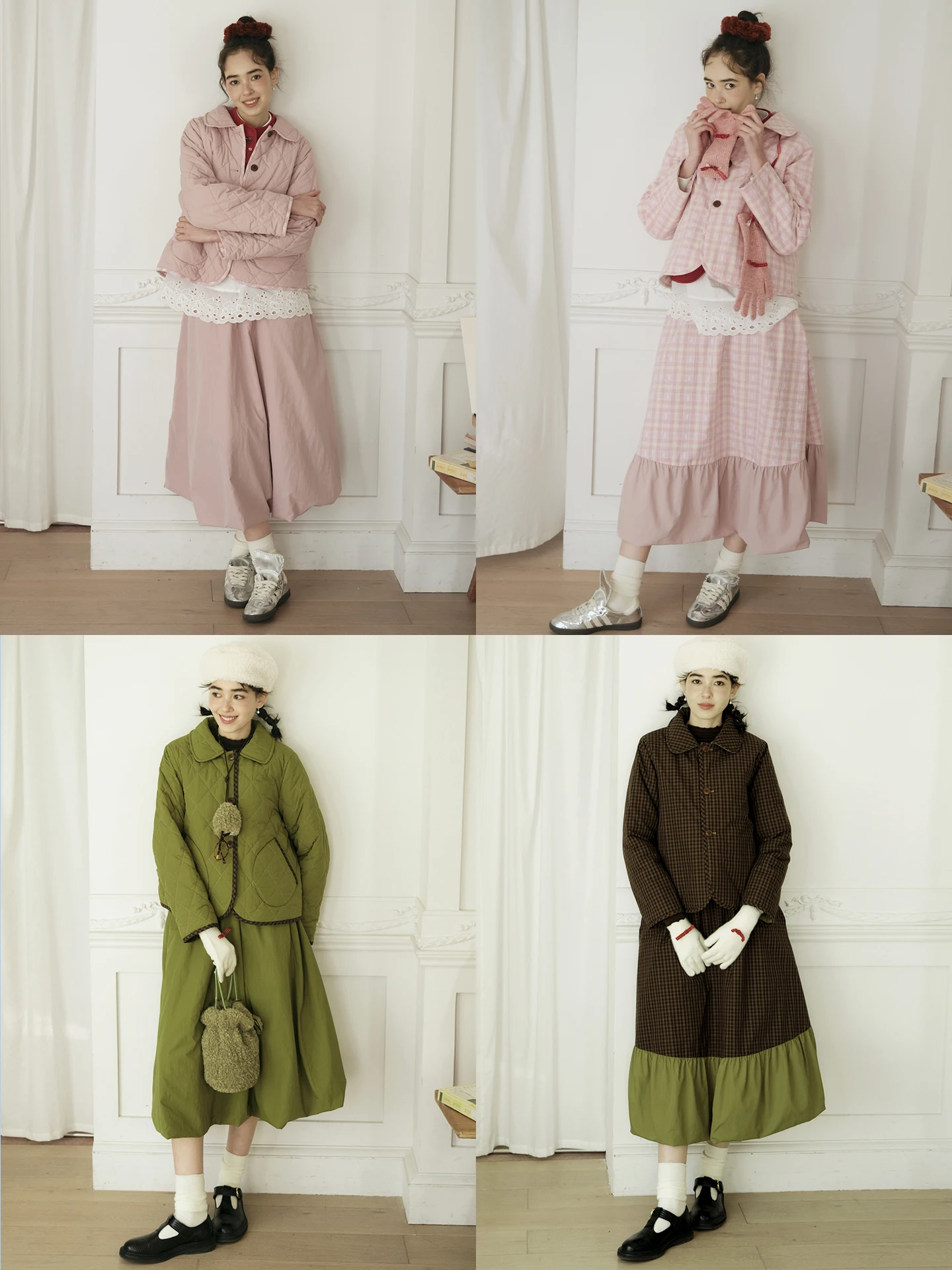 

Утепленное хлопковое пальто-трансформер MintCheese Romantic Tee-Proof из шерсти и хлопка с юбкой-трансформером Musoom для женщин