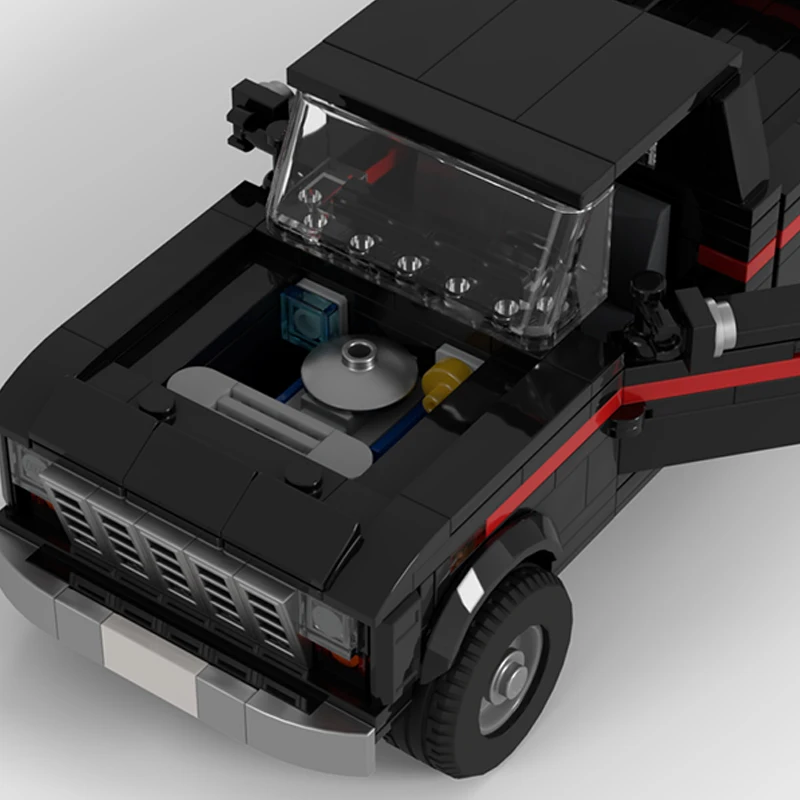 Model Juara Kecepatan Mobil Kota Batu Bata Bangunan MOC F-250 Hadiah Teknologi Modular Mobil Sport Setelan Mainan Anak-anak Rakitan Liburan