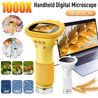 Handheld Digital Microscope For Kid Lab Digital Microscopes Equipment With 8 LED Light Children Biological Insect Coin Magnifier