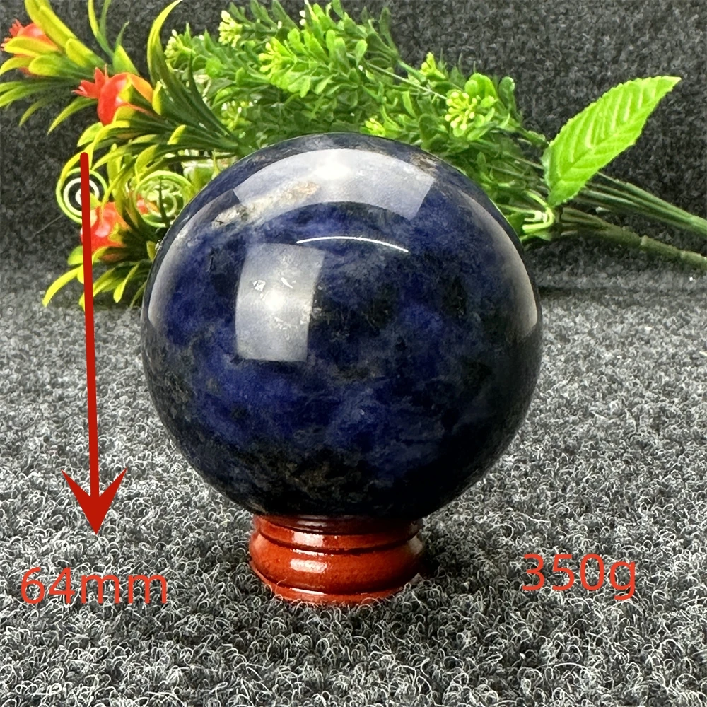 Imagem -05 - Polido Pedra Azul Espírito Bola Lápis-lazúli Bola de Cristal Massagem Pedra de Cura Mobiliário Doméstico Requintado Recordações Natural