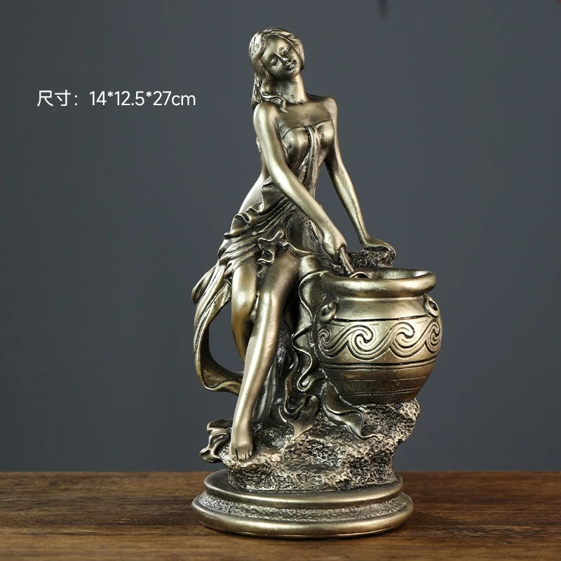 Greek Goddess Handcrafted Statue Classical Sculpture of Aphrodite or Athena Resin Art Ancient Mythology Gift for Home Decor