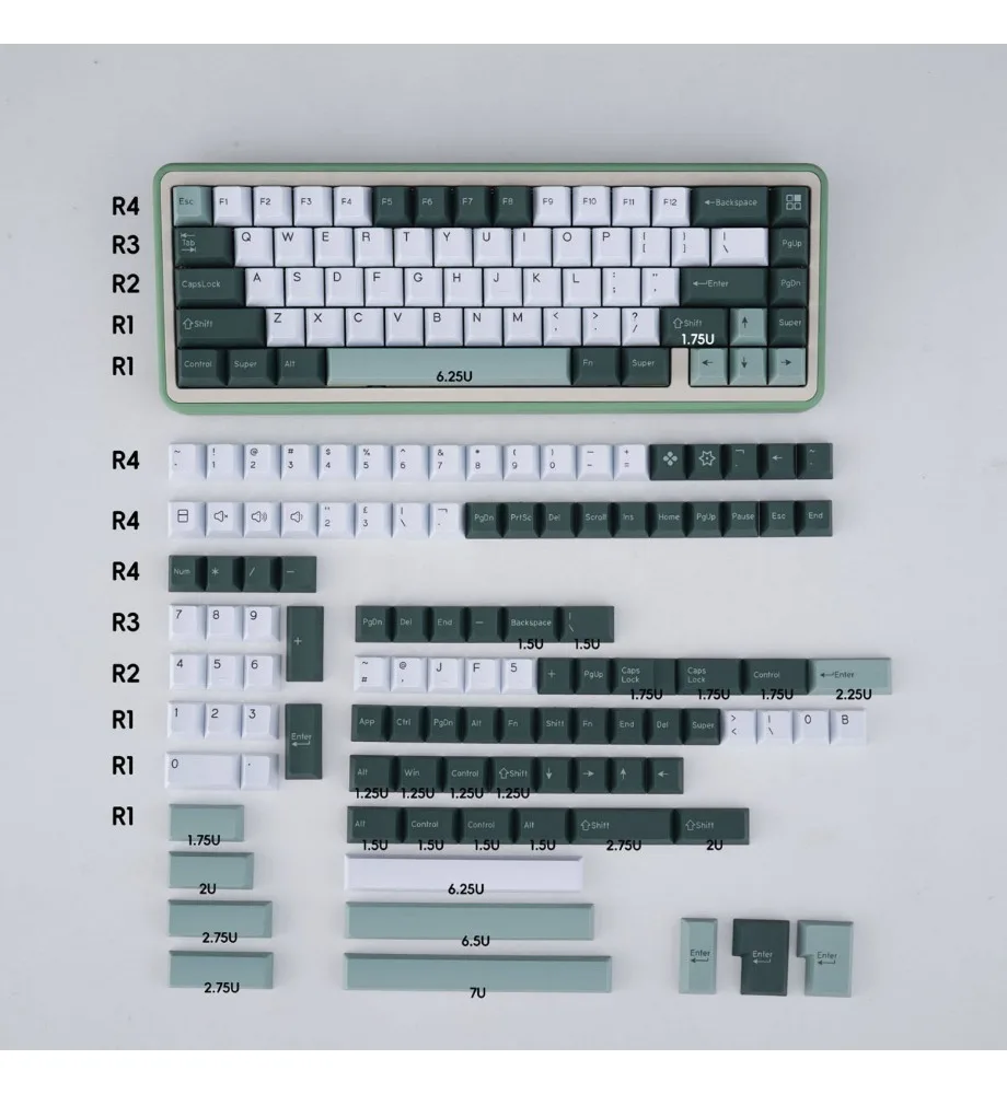 

Keycap trend Valentine's Day/Mirage/Ham and other full sets of mechanical keyboard keycaps PBT two-color injection molding