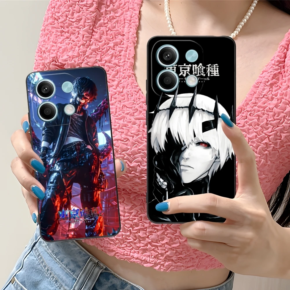 Tokyo Ghoul Kaneki Mobile Cell Phone Case for Xiaomi Redmi Note 13 12 11 10 9 8 7 6 S A Pro Lite Plus 5G Black Phone Cover Shell