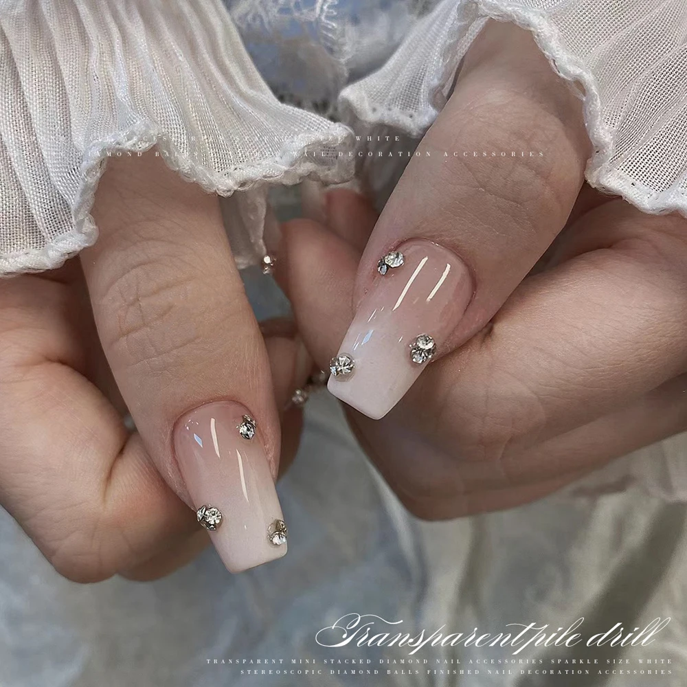 10 Stück 3D K9 klare Nail Art Strasssteine 2–6 mm funkelnde Mini-Diamanten Nail Art Dekorationen DIY Handyhülle Basteln Maniküre Zubehör – Detail 14