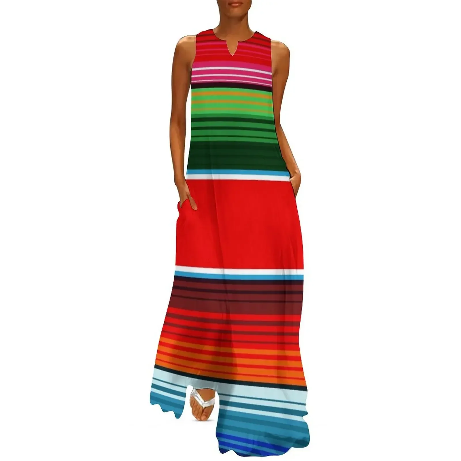 

Mexican Sarape Long Dress womens clothing luxury dresses women's elegant loose dresses dress dresses Dress