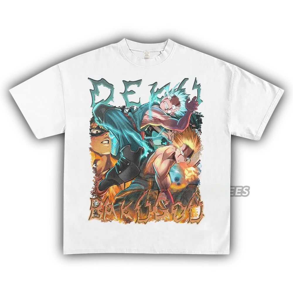 

Homage Tees Anime een Valley Character Print Retro Street Loose ort Sve T-irt Pure Cotton Youth Faion Summer Top