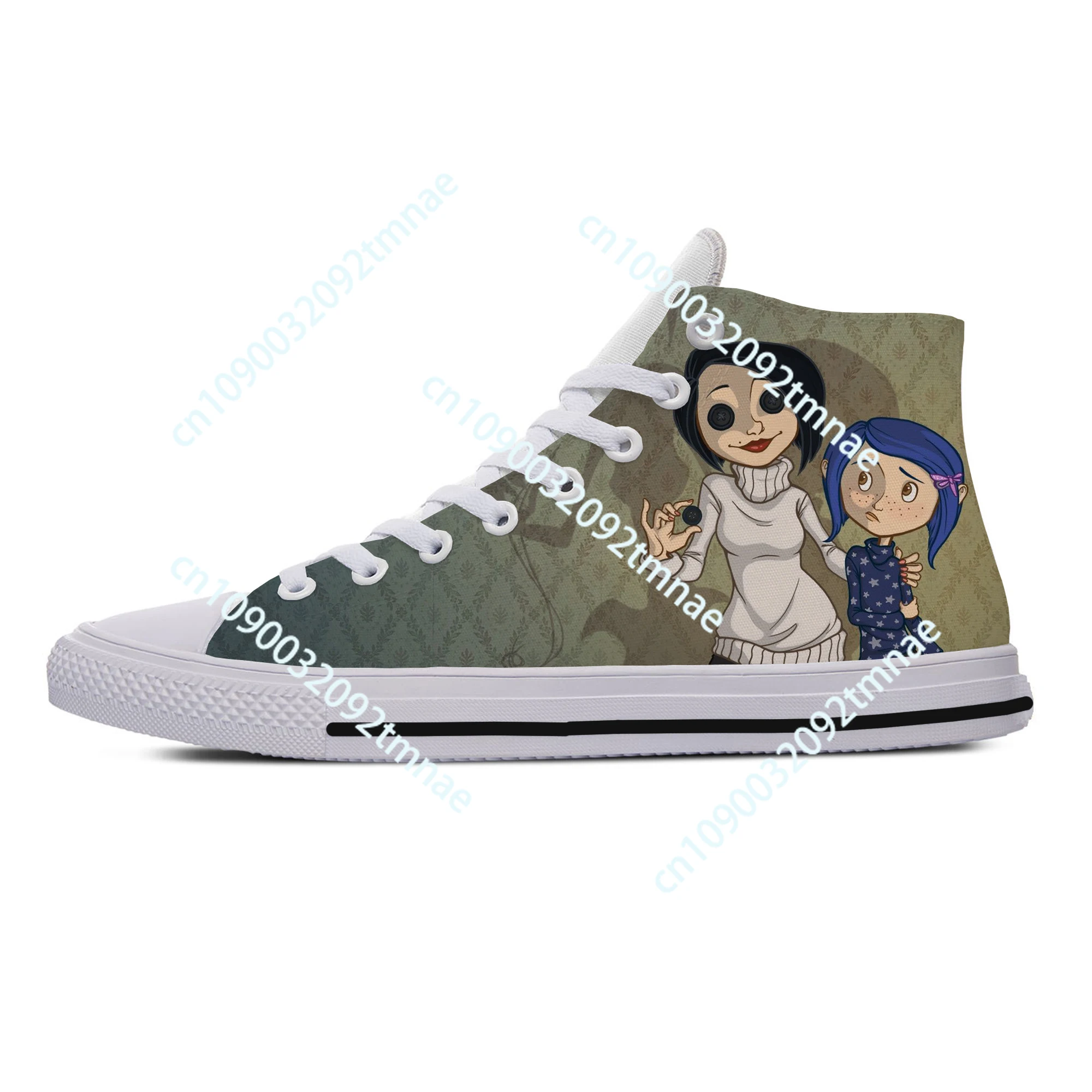 Sepatu kerja kasual Pria Wanita musim panas populer kartun lucu Coraline The Secret Door Sneakers kustom kartun lucu sepatu papan