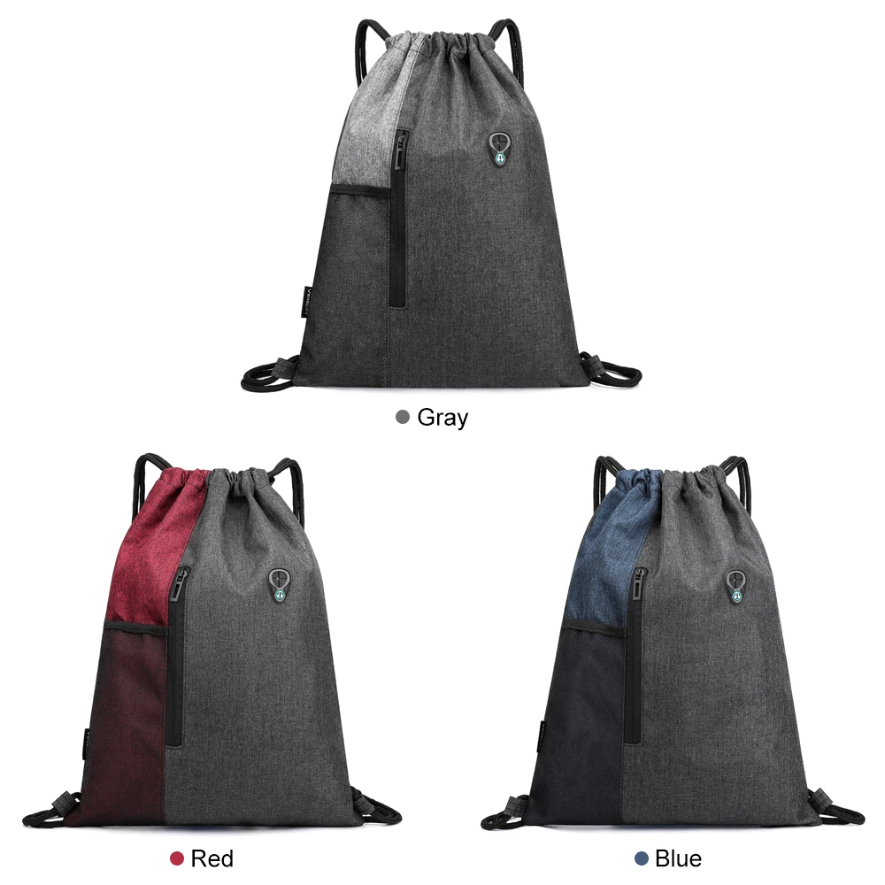 Gym Sack with Earphones  Drawstring Backpack Water-resistant Drawstring Bucket Bag Light Sack for Adults Teenagers sackpack