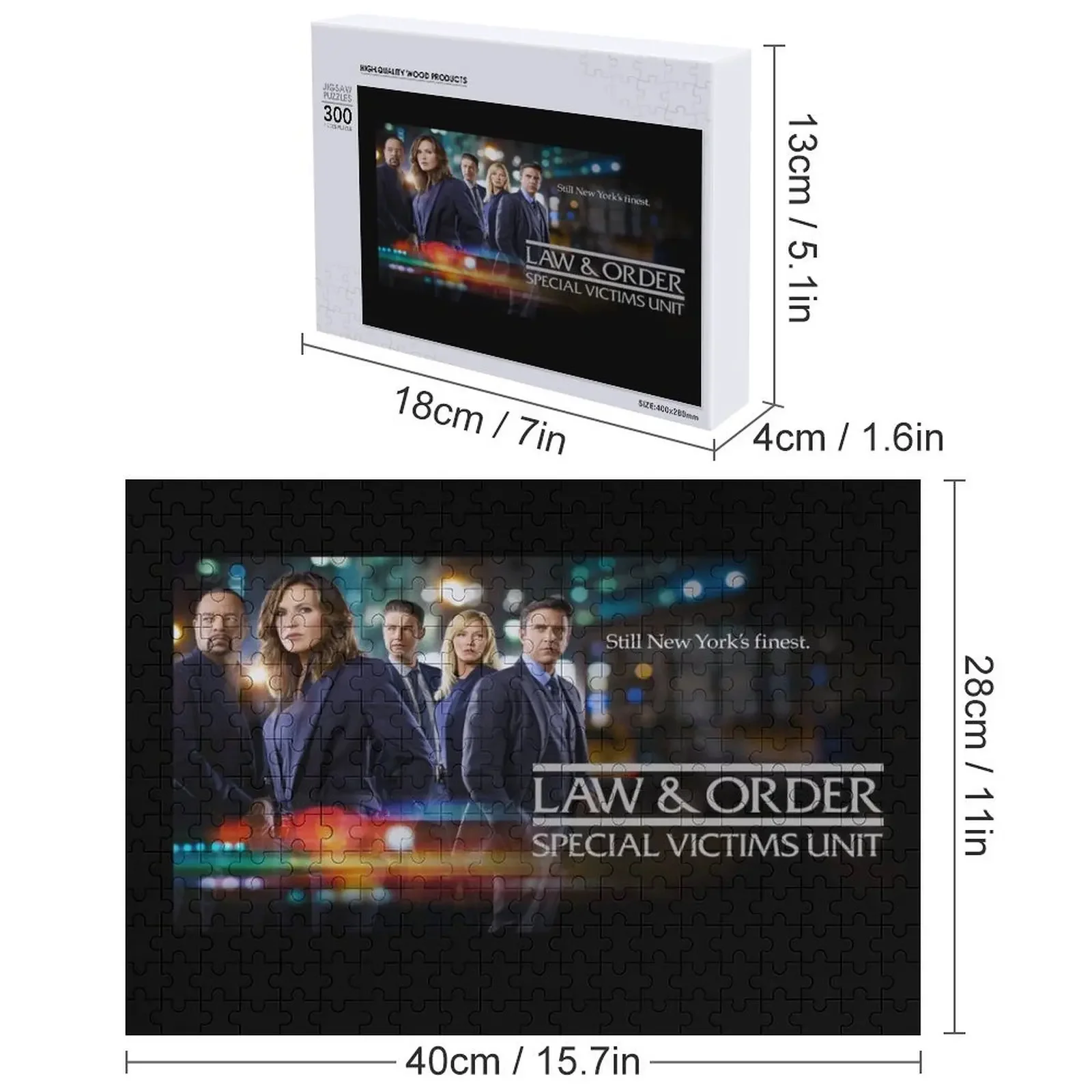 Puzzle SVU - Stále Najlepsze w Nowym Jorku, Personalizowane z Zdjęciem, Drewniane Prezent z Imieniem, Drewniane Puzzle z Własnym Imieniem