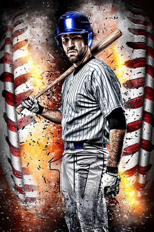 JMINE Div 5D fire baseball sport star celebrity pintura de diamantes completa, kits de punto de cruz, retrato artístico, pintura 3D por diamantes