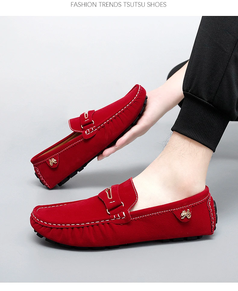 48 Extra-Large Size Matte Couple's Style Halloween Gift 2025 Autumn New Loafers British Style Slip-On Men's Driving Shoes Lightweight Non-Slip Casual Leather Shoes
