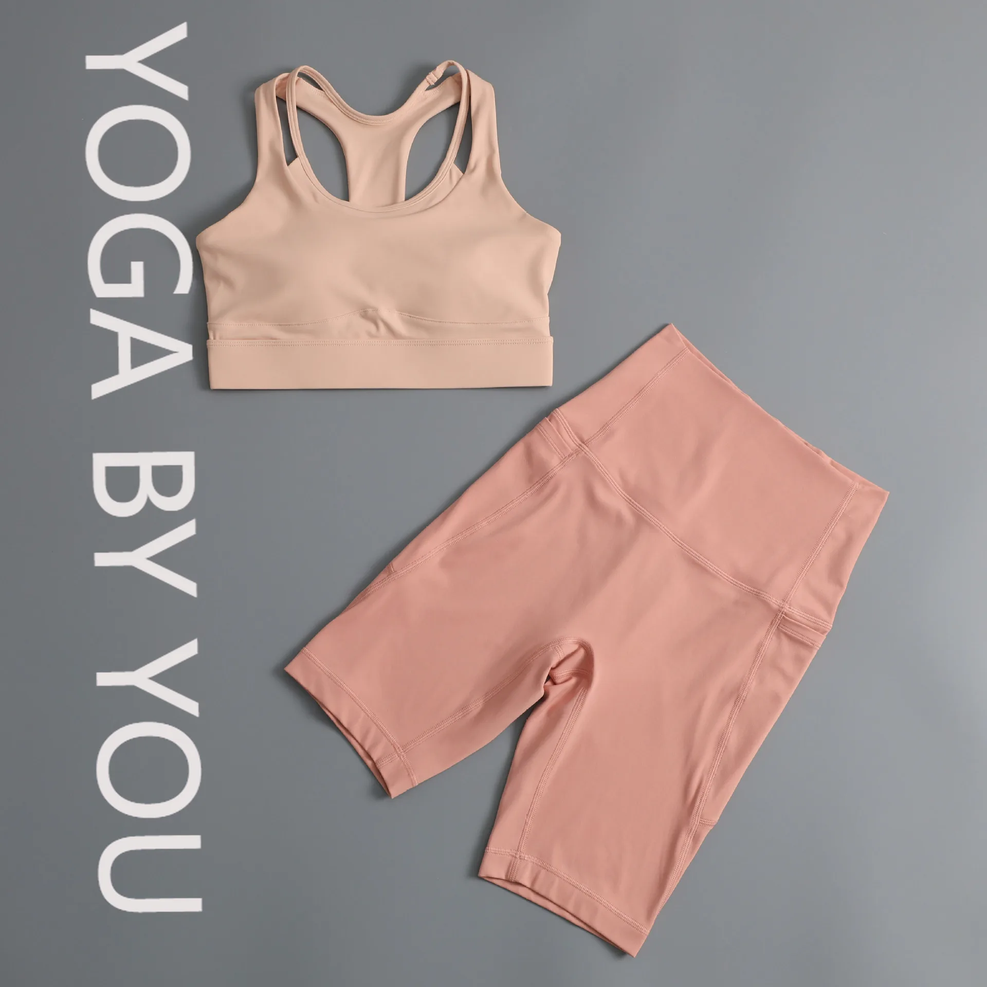 

Новинка 2025 года, костюм для йоги, искусственный комплект из двух предметов, спортивное нижнее белье, женские быстросохнущие брюки для бега, тренировок, фитнеса, велоспорта, пятиточечные брюки