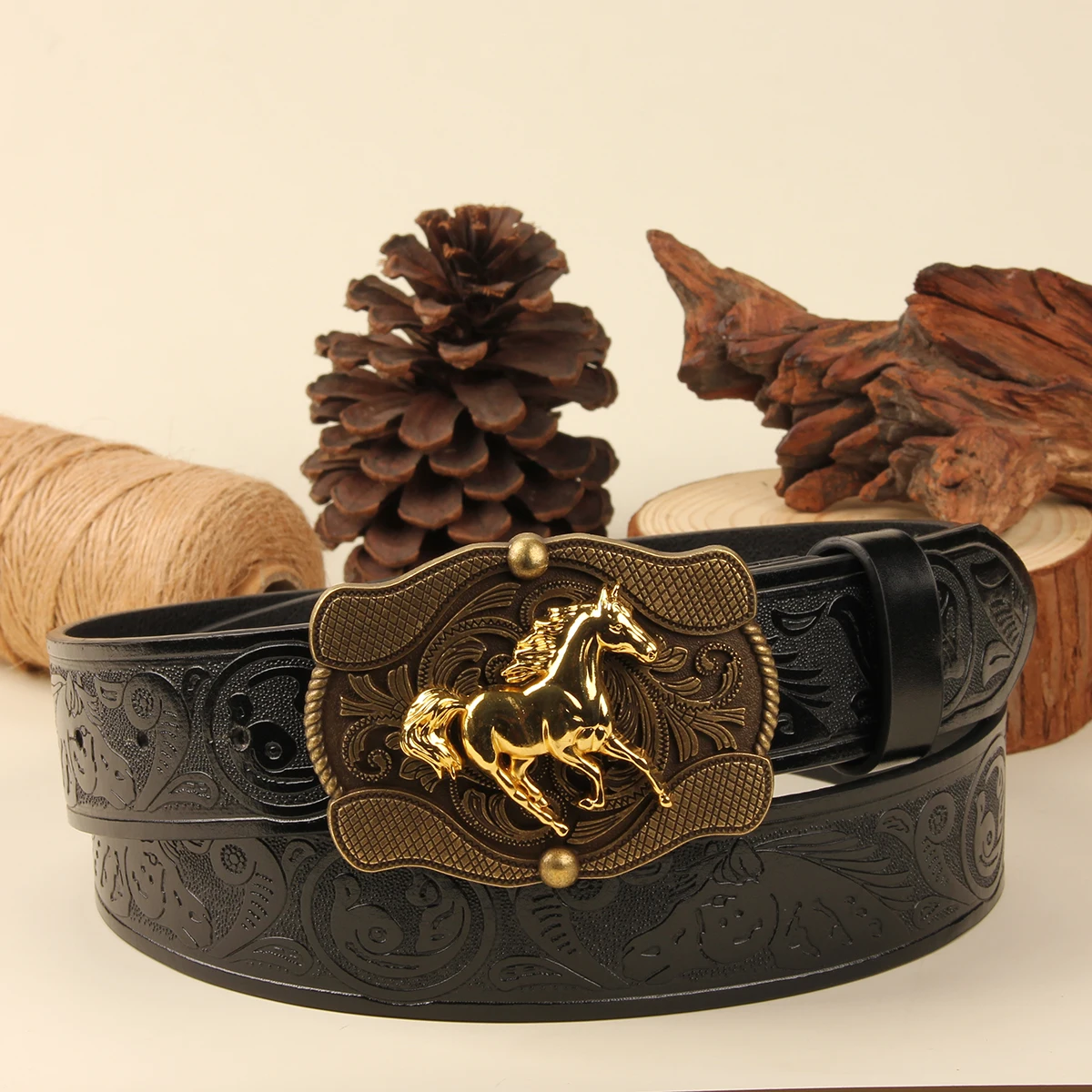 Hebilla de cinturón de caballo dorado para correr, cinturón de moda de 3,7 cm de ancho para hombre, cinturones de marca de lujo para hombre, cinturones de mujer, envío gratis