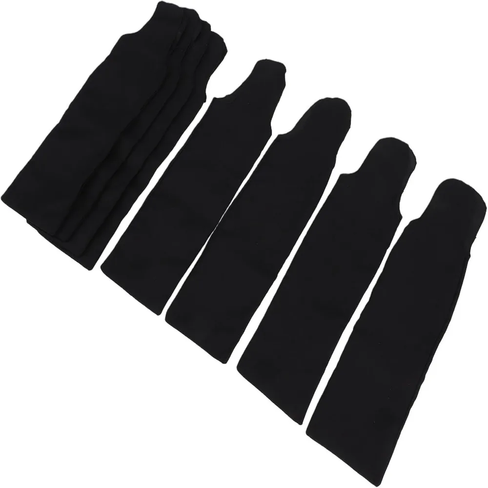 8pcs Black Horse Mane Cover Bags Woven Nylon Fabric Lightweight Mane Protectors Snug Design Breathable Braid Ready Mane Covers