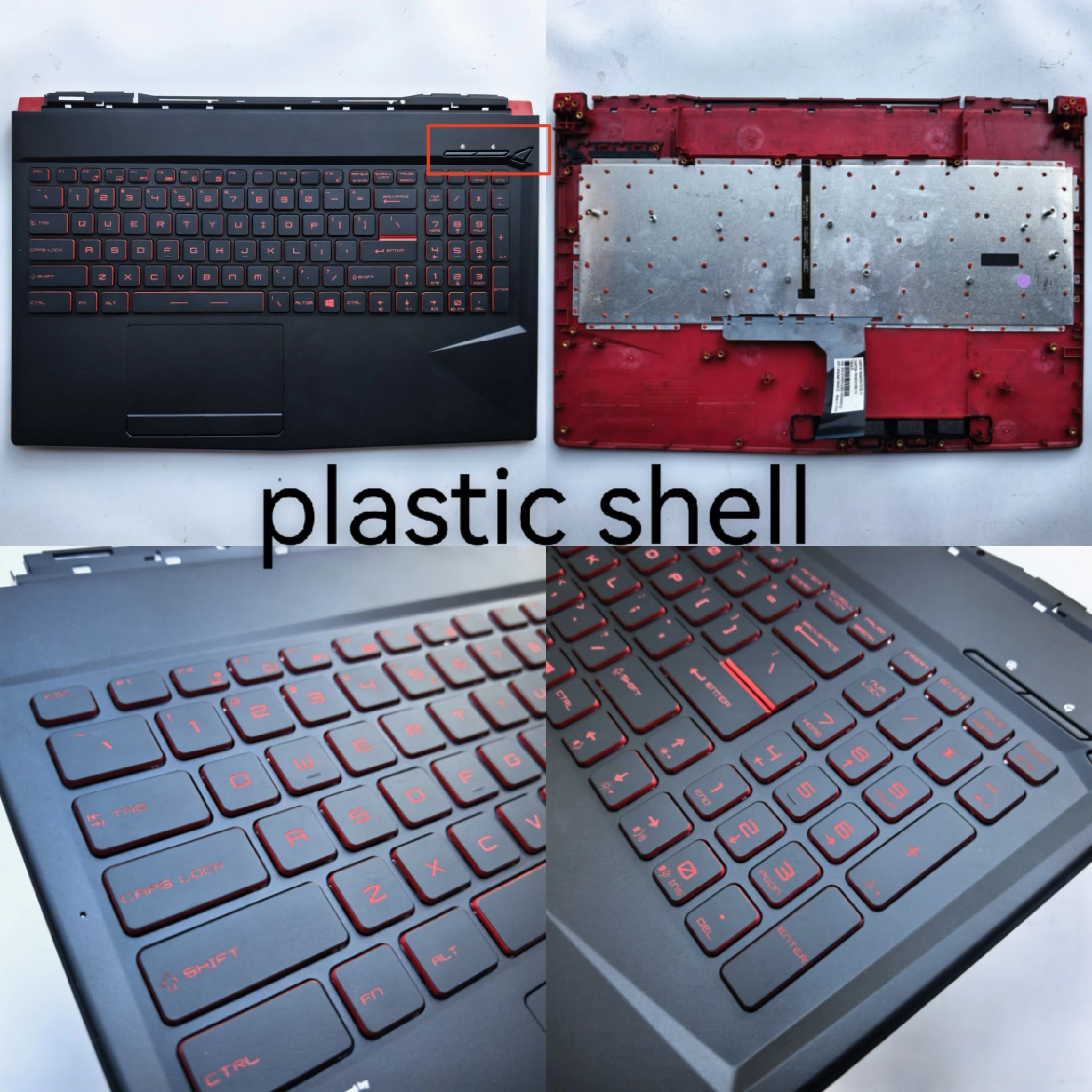 غطاء علوي للكمبيوتر المحمول الجديد بإضاءة خلفية مع لوحة مفاتيح لـ MSI GL63