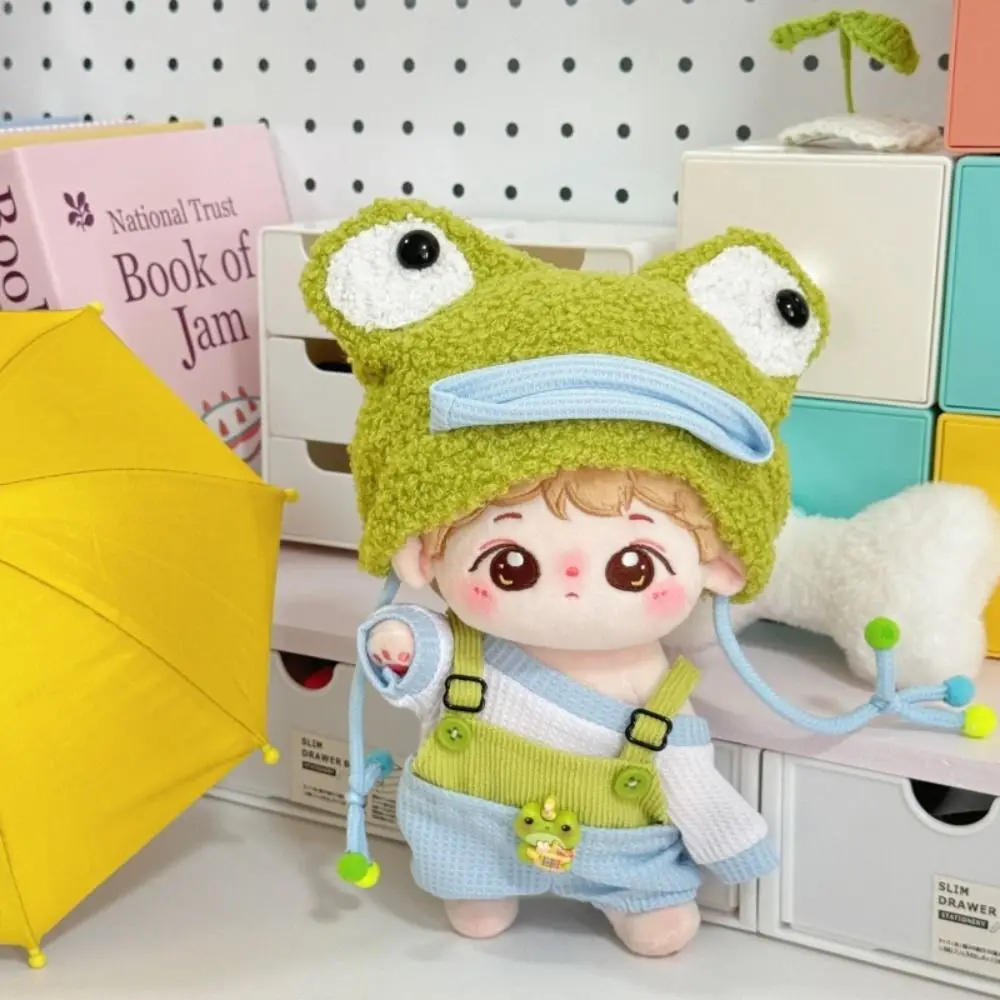 

DIY Dress Up 20cm Dolls Clothing Set Head Cover Onesuit Doll Winter Outfit Trendy Cartoon Star Doll Clothes Doll Accessories