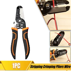 Stripping Crimping Pliers Wire Stripper Multi Functional Ring Crimpper Electrician Peeling Network Cable 175mm Stripper Tools