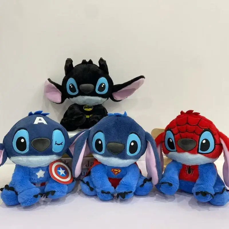 

Exquisite Stitch Plush Toy Superhero Costume Lilo and Stitch Soft Stuffed Animal Doll Gift for Kids collect
