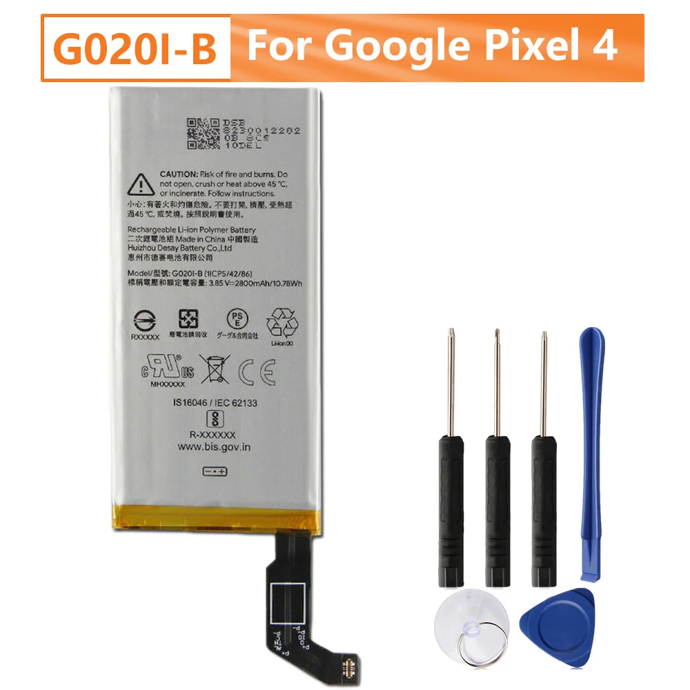 G020I-B Battery For Google Pixel4 Pixel 4 Replacement Phone Battery 2800mAh