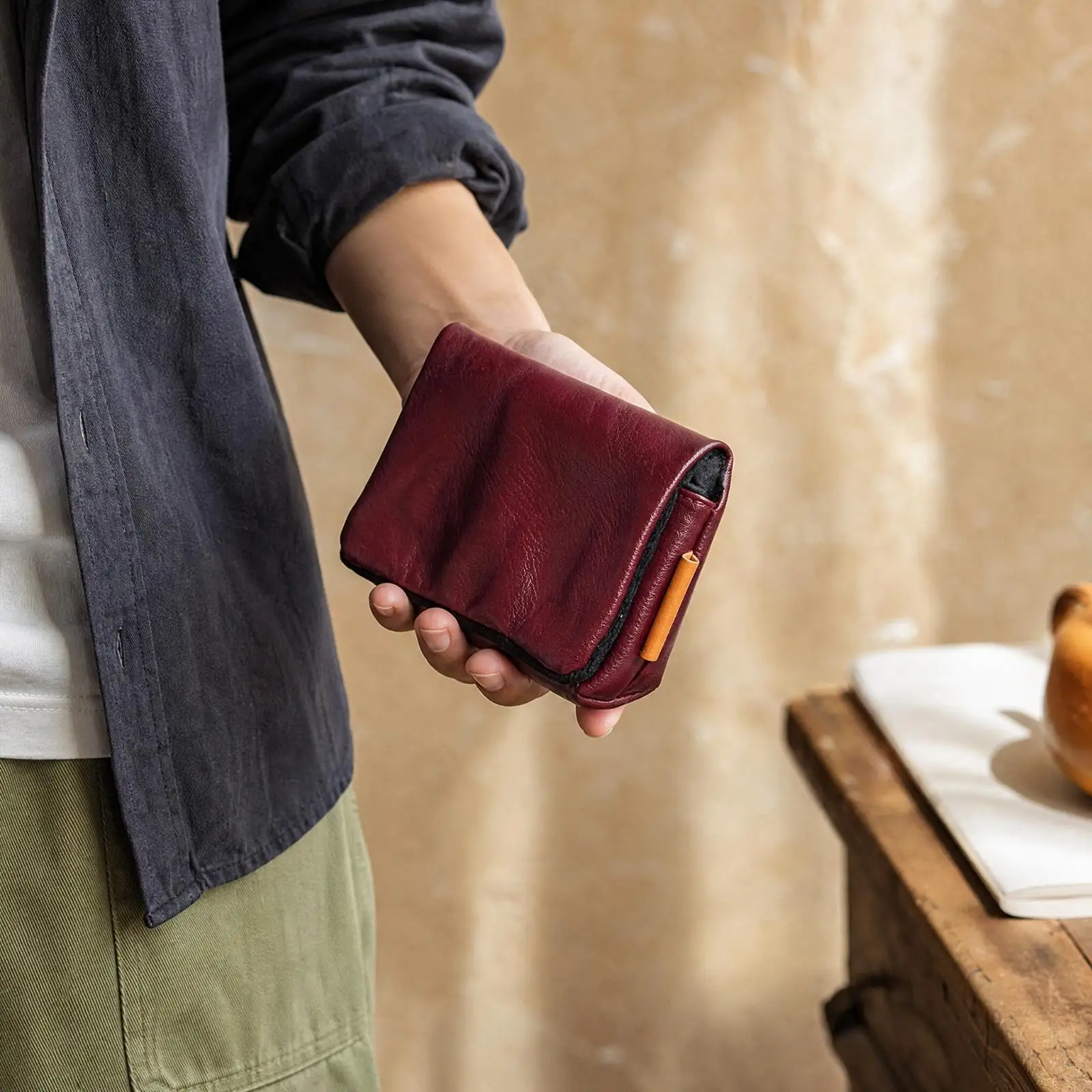 Soft Rectangular Camera Shoulder Bag Leather Flap Design Sling Pack for Photography Equipment Daily Commute Leisure Stroll