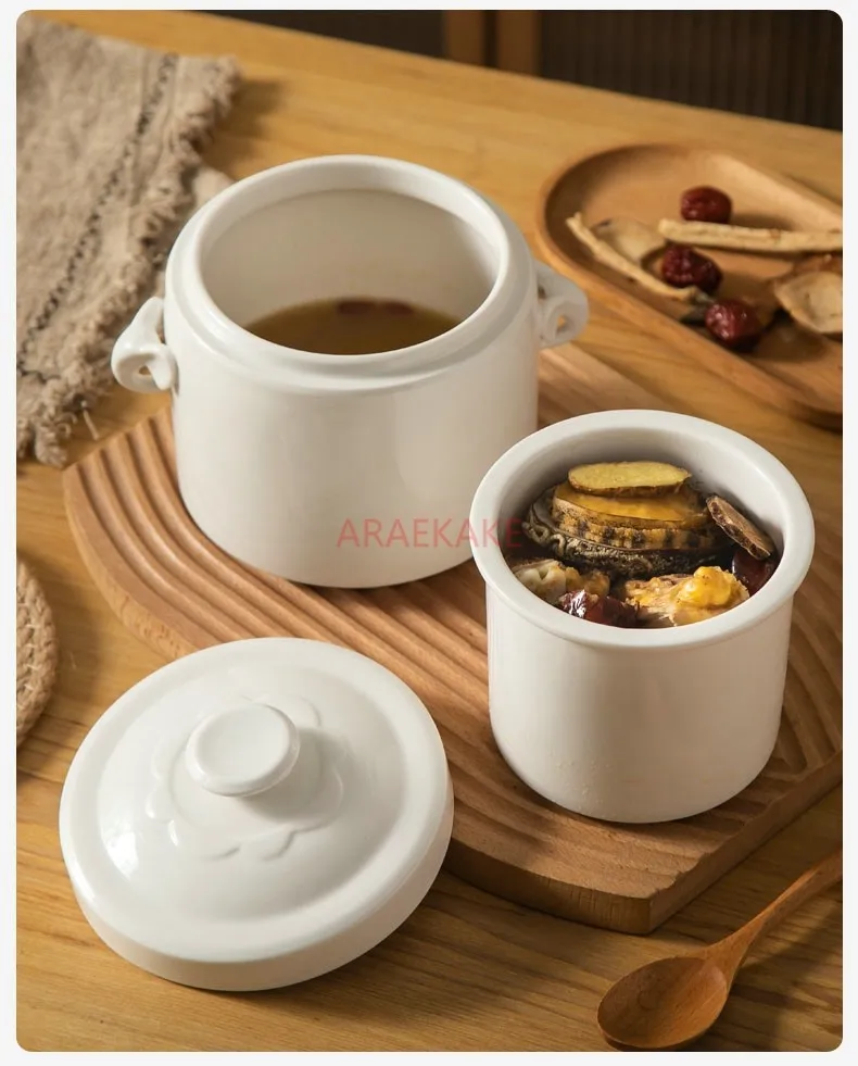 Special stewing cup for overflow soup, large overflow duck soup drop soup, ceramic water separated stewing cup