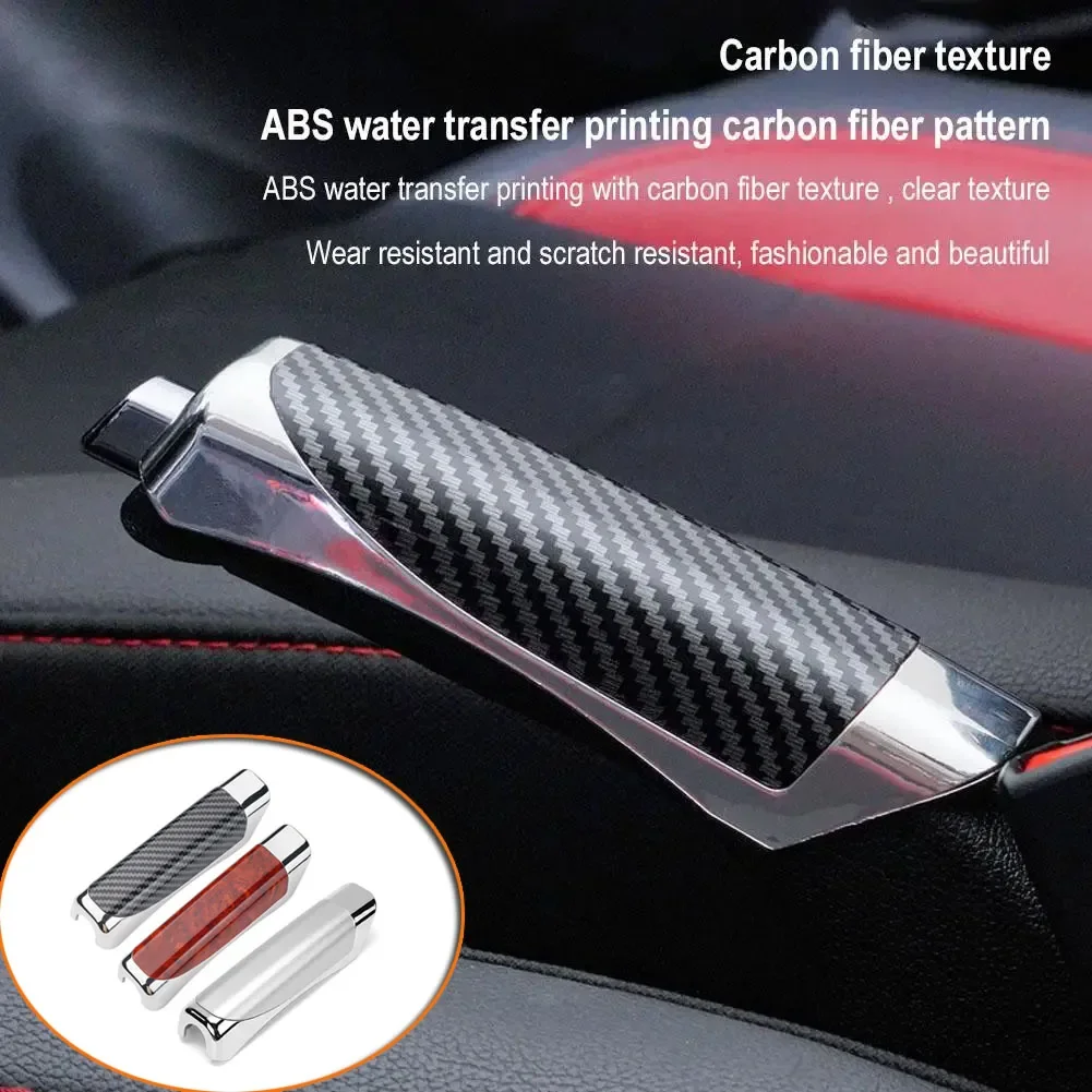 Universal Car Handbrake Grips Protection Cover Hand Brake Cover Carbon Fiber Parking Brake Decoration Shell Interior Accessories