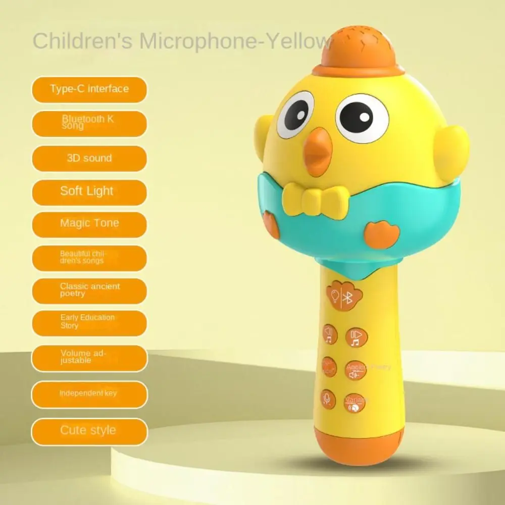 Fashion Plastic Microphones Exquisite Chick Wireless Bluetooth microphone Durable Sing Voice Training Toy TV Show