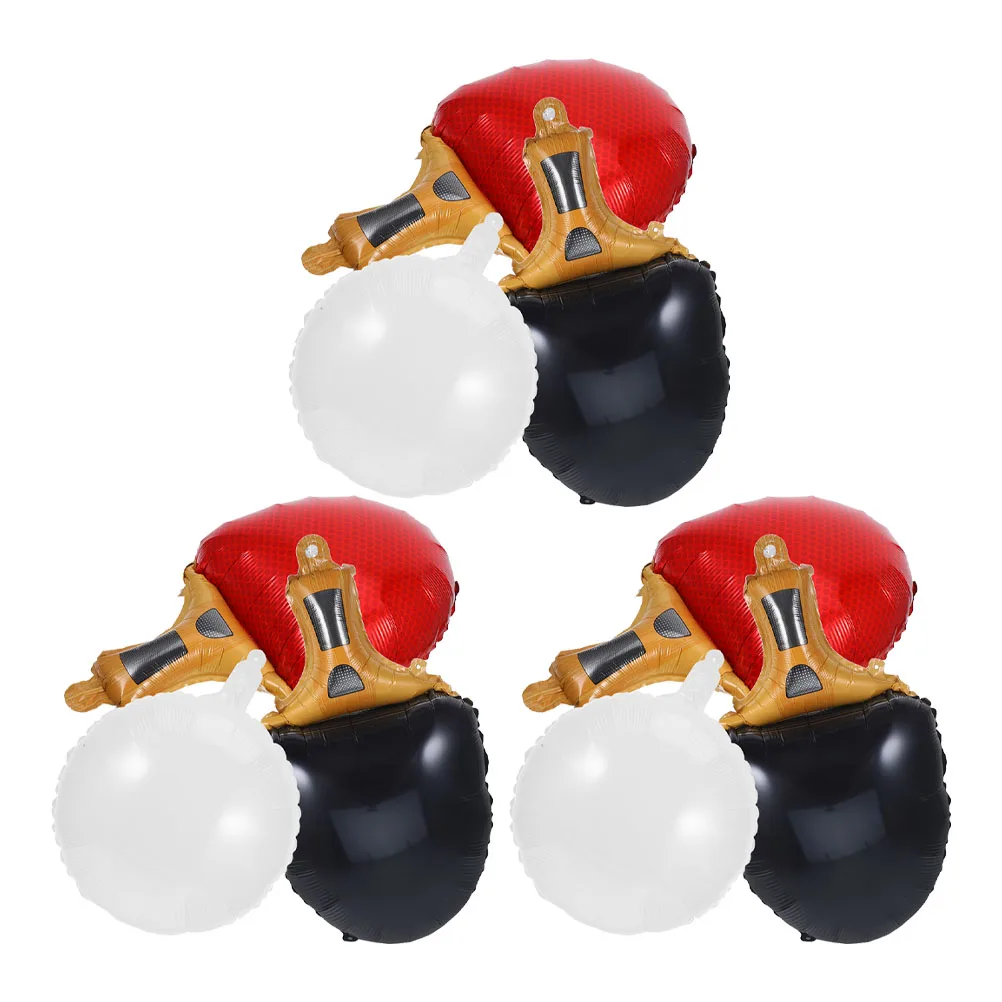 

9pcs Table Reusable Foil Sports Theme Decorations For Birthday Party Carnival Game Events Indoor Outdoor Table Tennis Ball