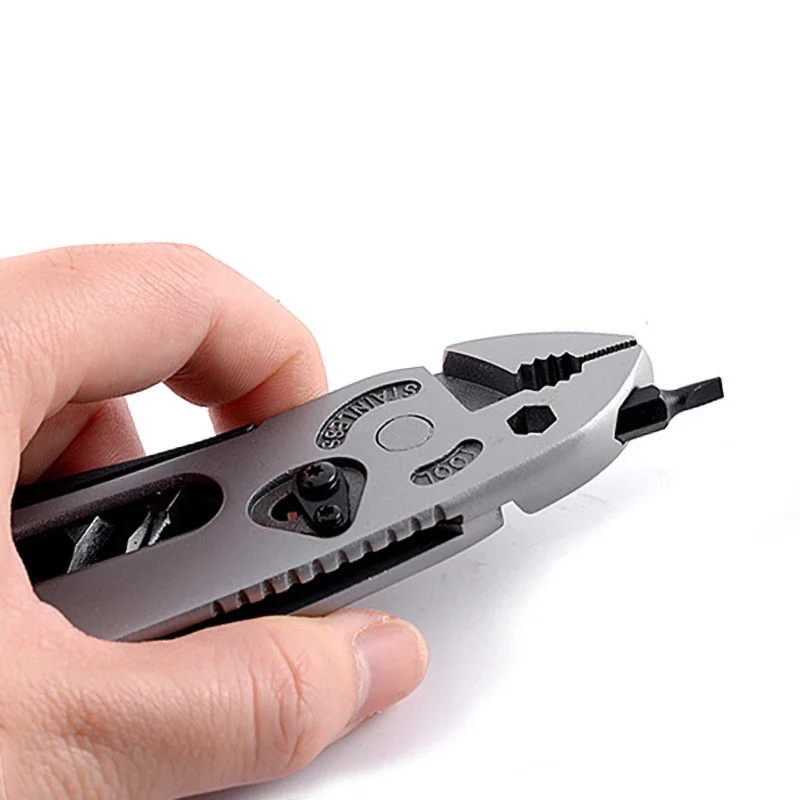 

Mini Multifunctional Pliers Pocket Knife Screwdriver Set Kit Adjustable Wrench Jaw Spanner Repair for Outdoor Camping