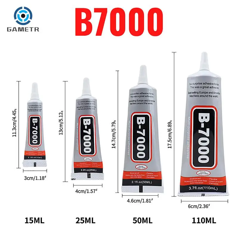 110/50/25/15Ml B7000 Transparant Contact Telefoon Reparatie Zelfklevend Universeel Glas Plastic Diy Lijm B7000 Met Precisie Applicator