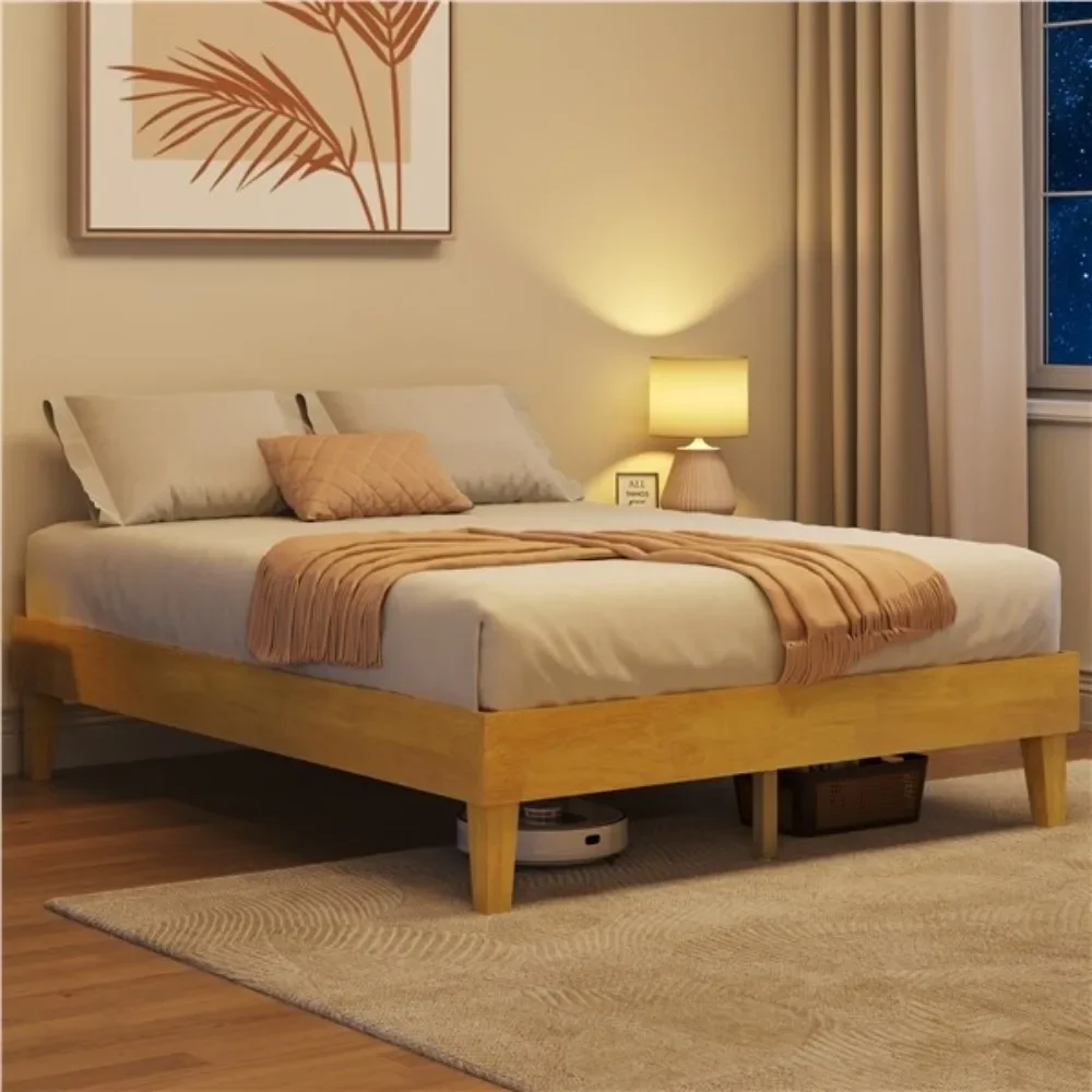 

Bed Frame Underbed Space Easy Assembly, Natural Finish