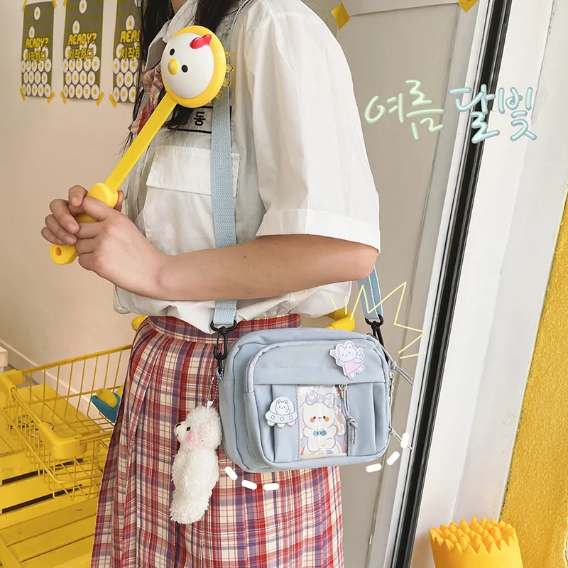 جديد Kawaii حقيبة الفتيات 2024 جديد JK حقيبة شفافة حقيبة كروس صغيرة للنساء المحافظ وحقائب اليد حقيبة كتف Itabag Bolso