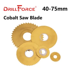 Drillforce Cobalt Milling Saw Blade Dia 40-75mm HSS M35 40mm/60mm/63mm/75mm Circular Slotting Cutter Tools For Stainless Steel