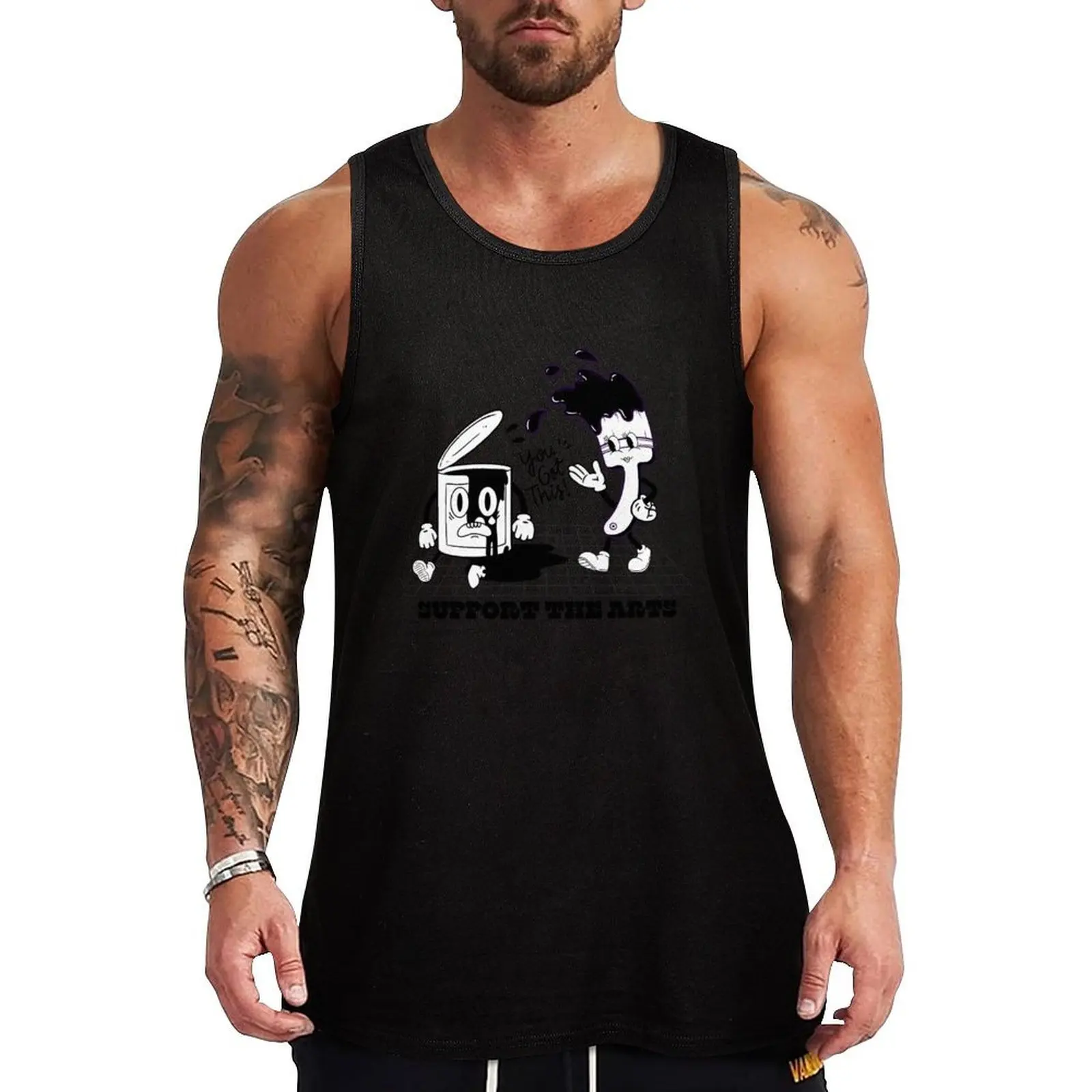 Support the Art Tank Top Running Athletic Tank Top Moisture Wicking Sleeveless