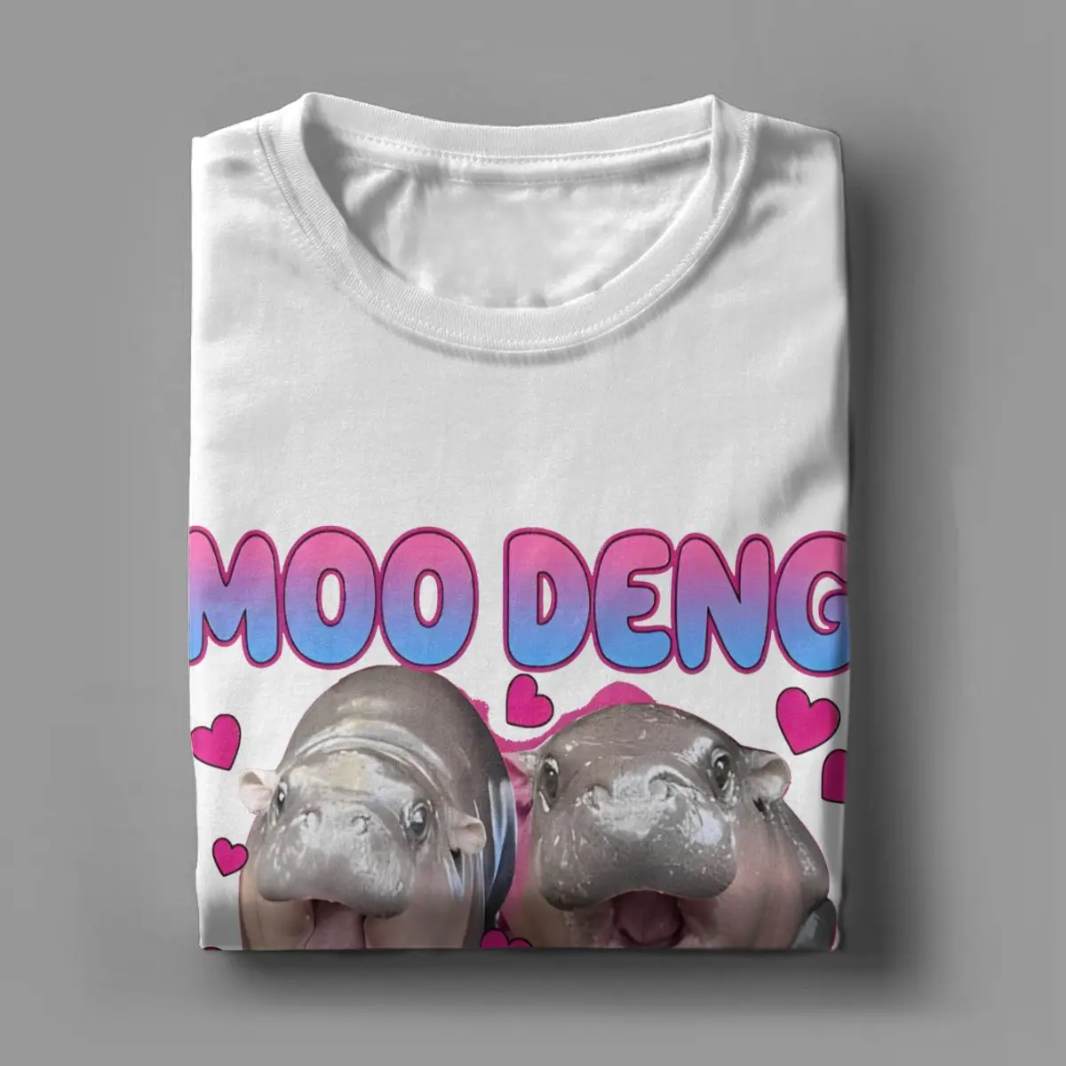 T-shirt Hippopotame bébé rebondissant pour hommes, 100% coton, Économie fantaisie, Économie à col rond, Économie à manches courtes, Drôle, Moo-Deng, Mignon, Y-Nouvelle arrivée