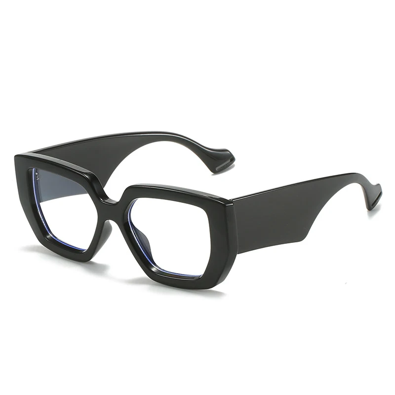 Heavy Bold Frames Square Anti Blue Light Glasses For Women Men  Wide Leg Ins Fashon Cool Eyeglasses Computer Optical