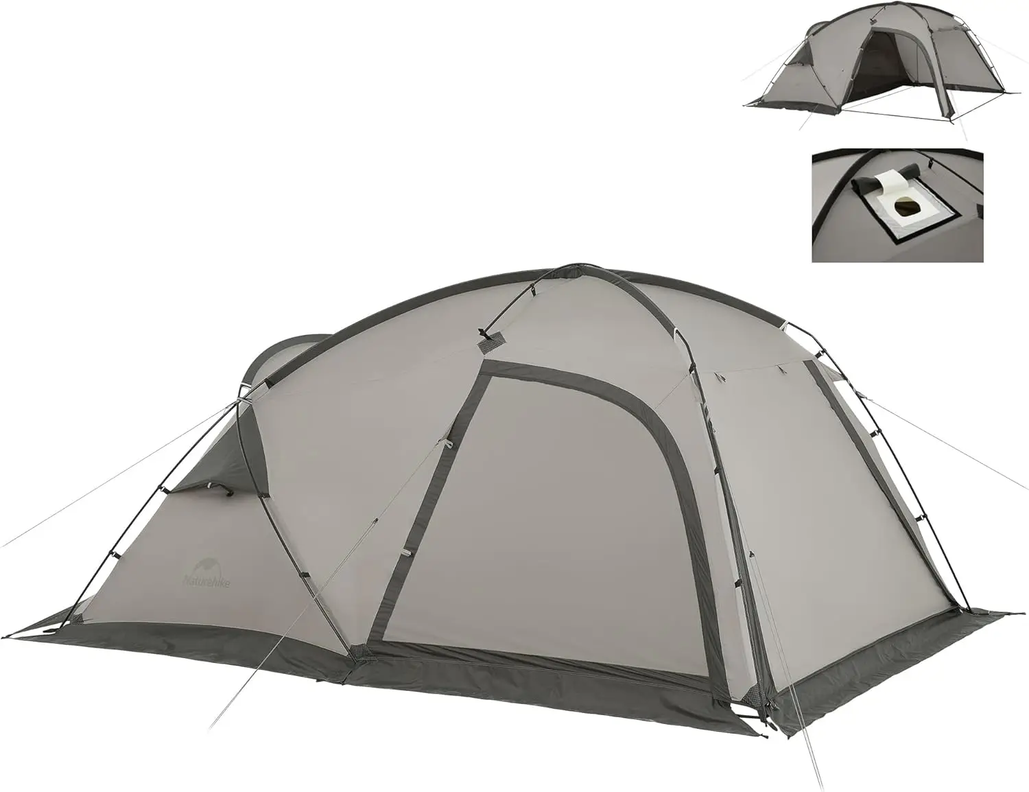 

Палатка Massif Hot Tent с отверстием для печи, водонепроницаемая, ветрозащитная, 4-сезонная, для 2/4 человек, для зимнего кемпинга в холодную погоду