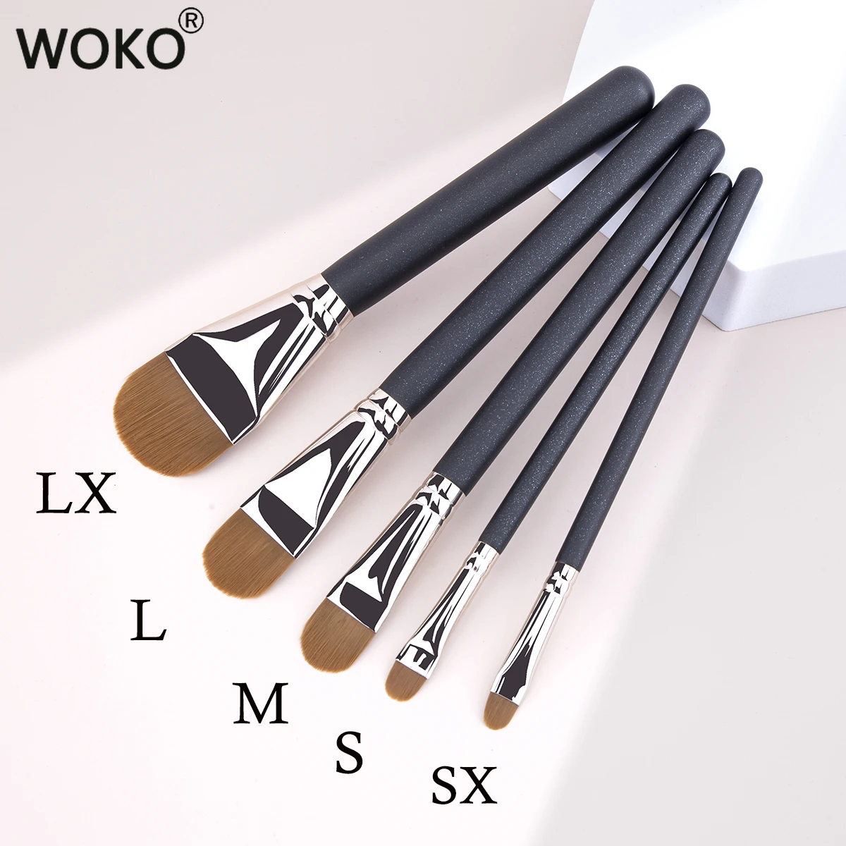 5 PCS Foundation Concealer Makeup Brush Sets Ultra-thin Contour Foundation Liquid Concealer Cream Make-up Tool 5 Types Sizes