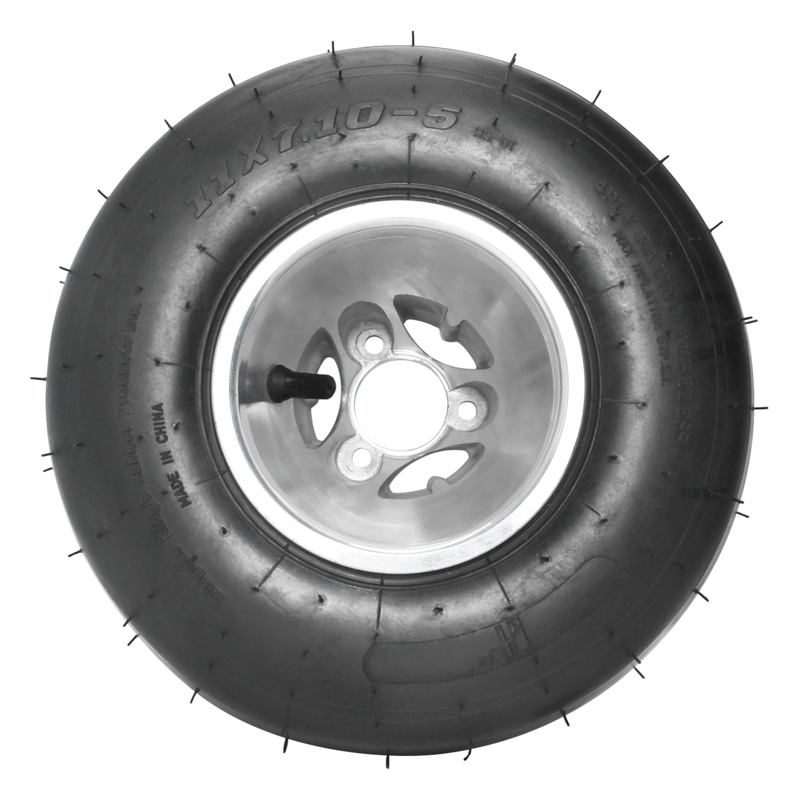 2PCS 레이싱 고카트 5인치 리어 11x7.10-5 휠 슬릭 타이어 드리프트 트라이크