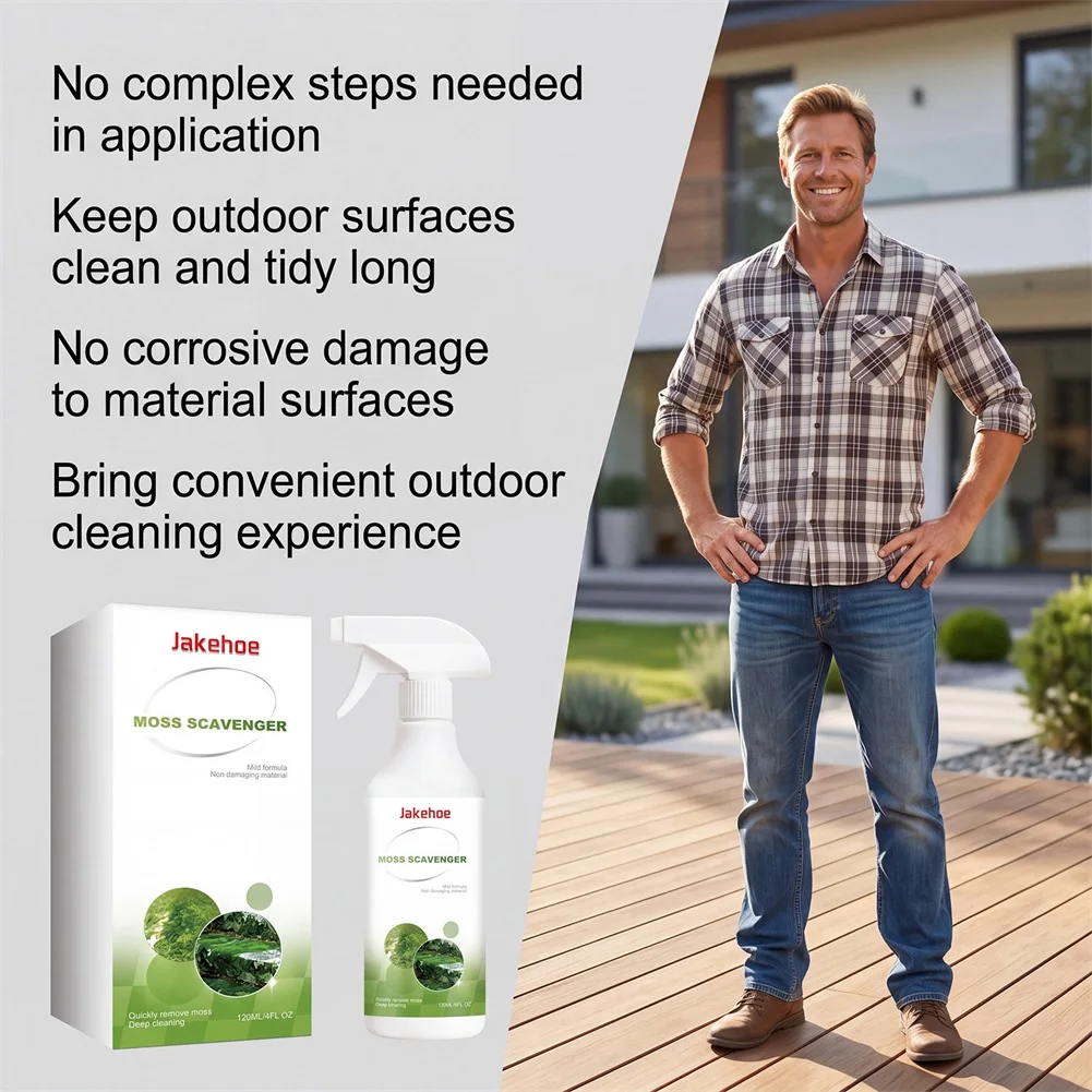 Moss Remover,Outdoor Courtyard Deep Penetration Peeling Moss Cleaner,For Slippery Stone Walkway/Weathered Brick Patios/Rooftop