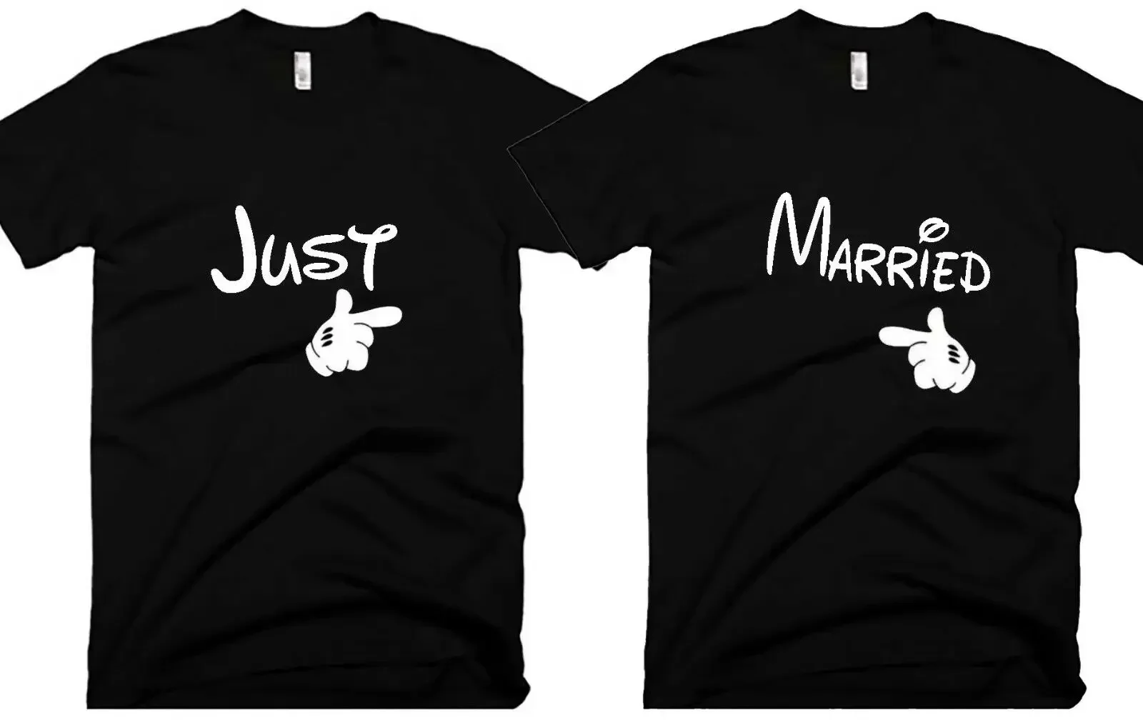 Just Married Couple Matching T-Shirt 100% Cotton O-Neck Short Sleeve Summer Casual Mens and Womens T-shirt Streetwear