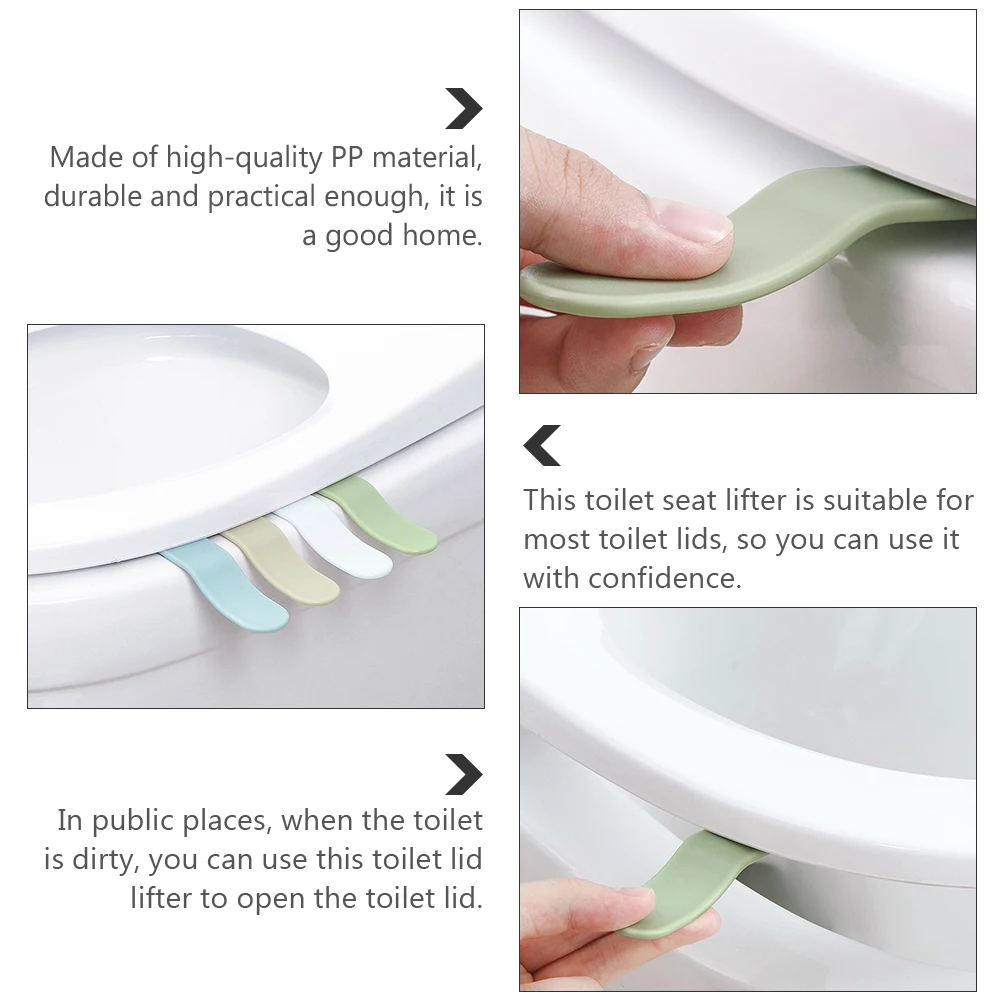 

12pcs Toilet Seat Lifter Green Anti touching Closestool Lid H Supplies Durable Practical Home Use Easy Carry Suitable Most
