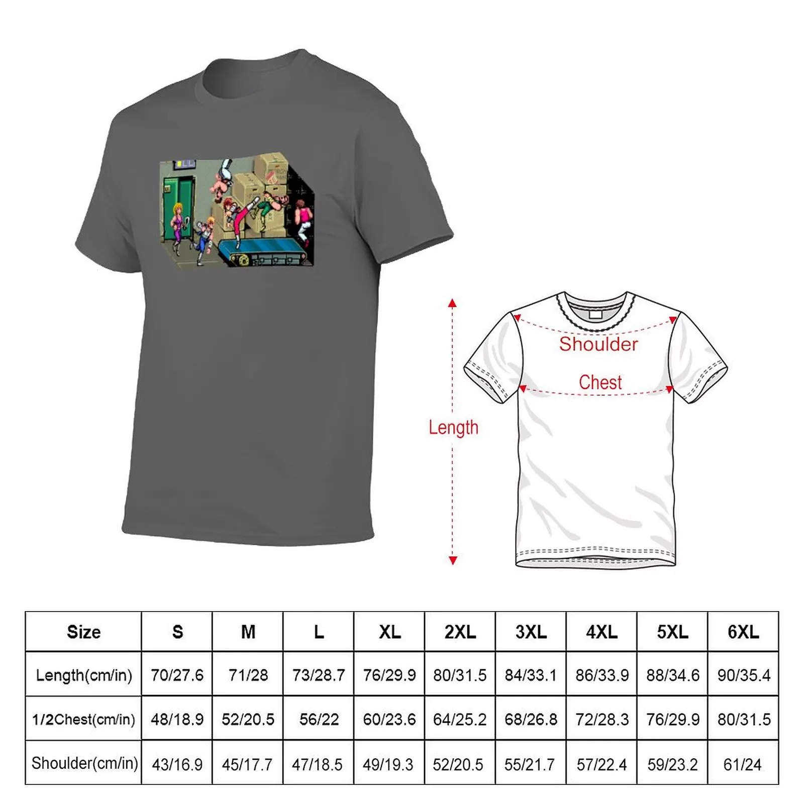 Double Dragon Conveyor Belt Brawl T-shirt customs design your own Aesthetic clothing graphics mens tall t shirts