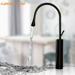 New Basin Faucet Single Lever 360 Rotation Spout Moder Brass Mixer Tap For Kitchen Or Bathroom Basin Water Sink Mixer Gold Brush