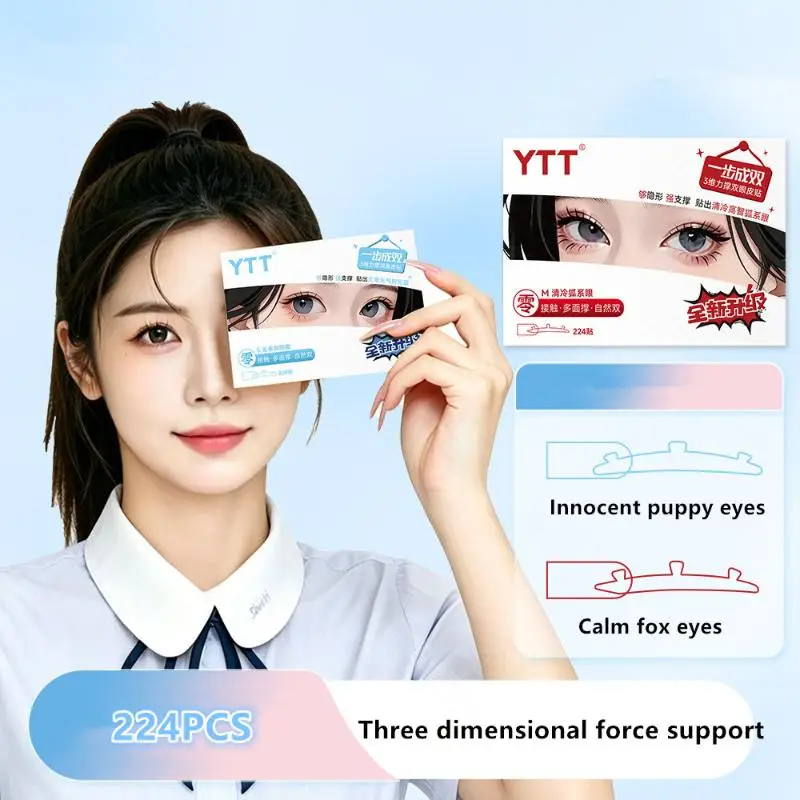 Double Eyelid Tape Lace Mesh Design Invisible Eyelid Stickers for Monolid Eyes Natural Lifting for School Office and Outdoor Ev