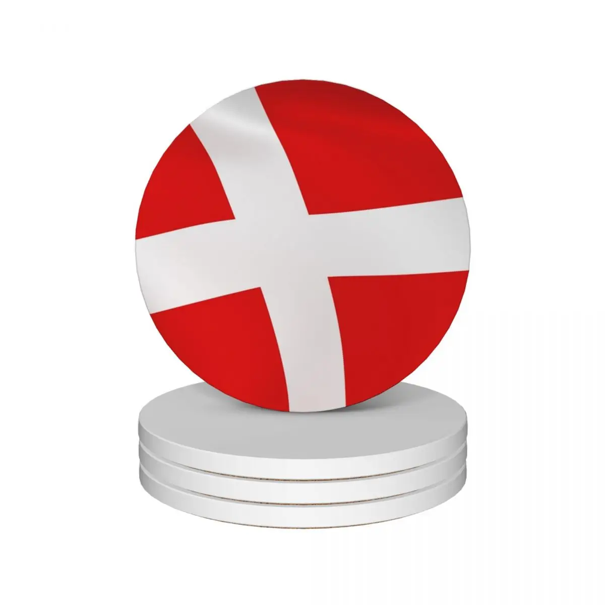 

Dannebrog Danish flag flag Denmark Ceramic Coasters (Set of 4) household utensils kitchen Cup for tea for coffee cups Coasters