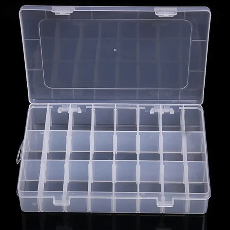 Transparent 15/24/36 Grid Storage Box Organizer Case Ortable Jewelry Tool High Capacity Storage Box Organizer Home Supplies