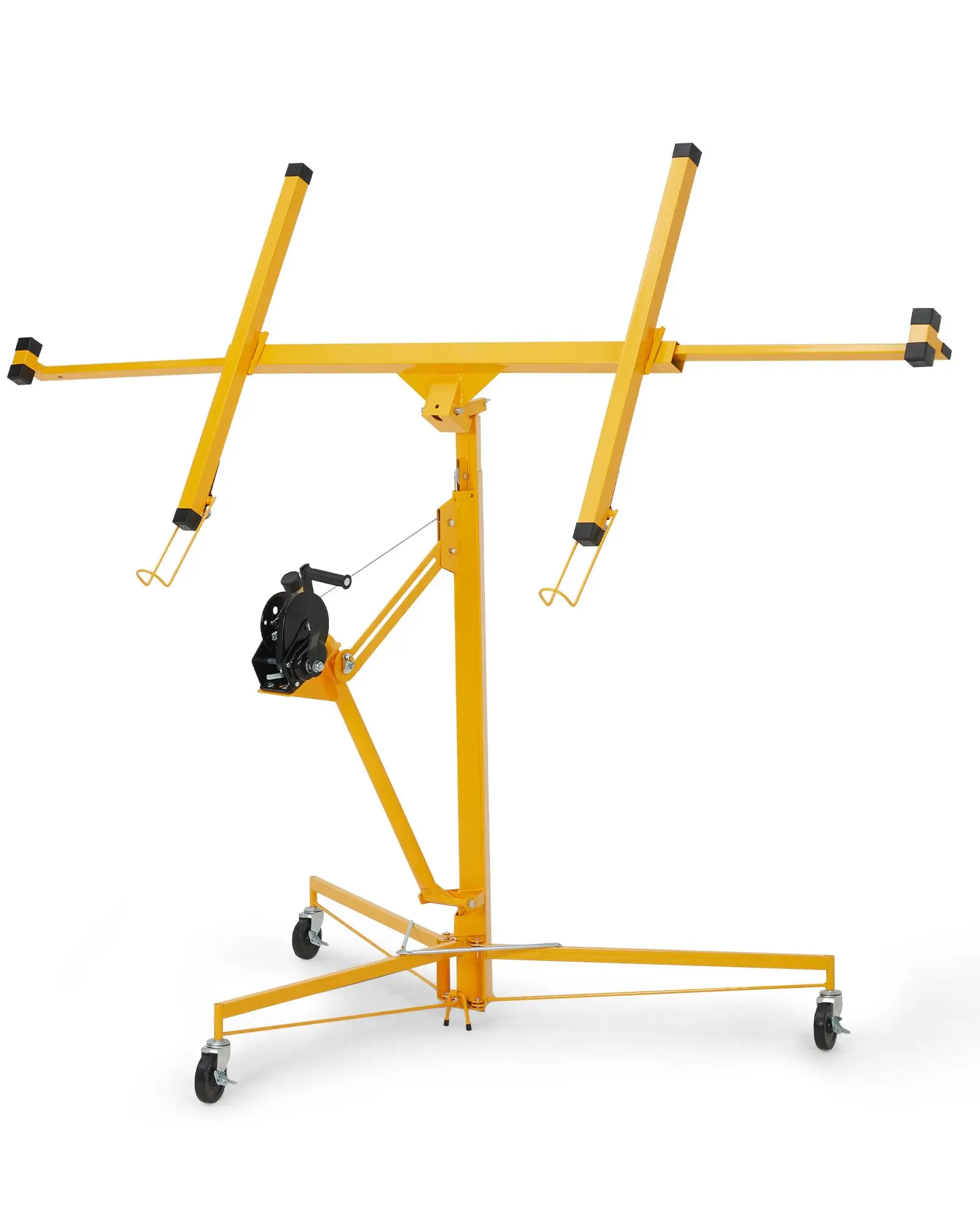 16ft Heavy-Duty Drywall Lift, 150LB Sheetrock Hoist for Ceiling Installation, Single-Person Plasterboard Lifter for Home Improvement