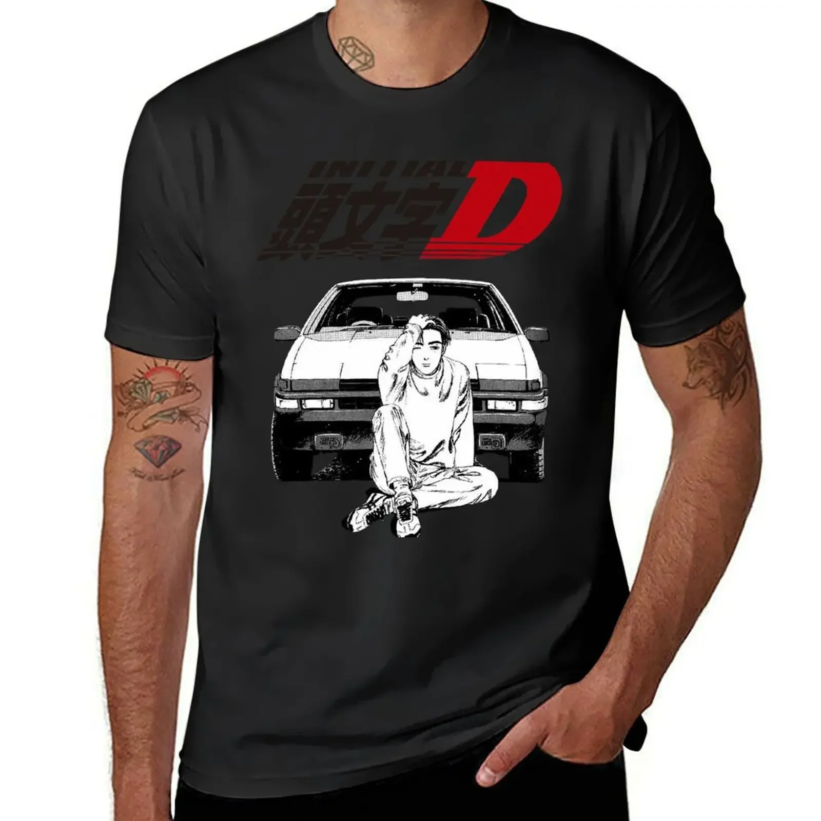 Initial D T-Shirt heavyweights boys animal print mens graphic t-shirts hip hop