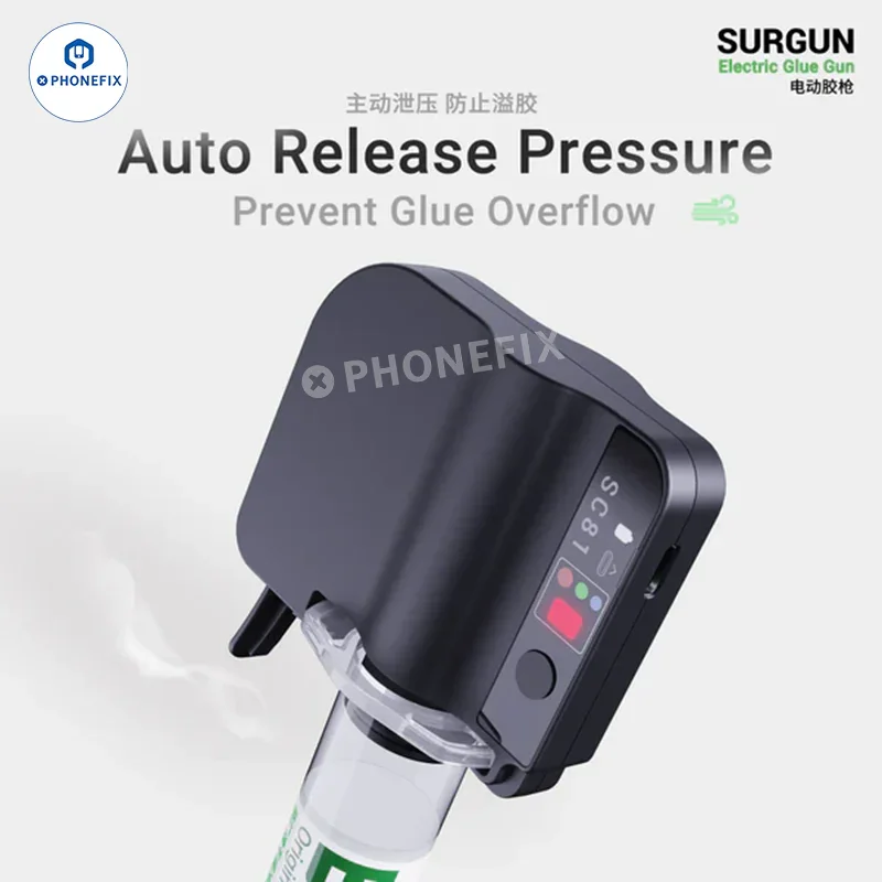 

2UUL SC81 Portable Glue Gun,Type C Charging,Welding Oil Flux Glue Dispenser for 17.5mm Glue Stick Phone Electric Repair Tool